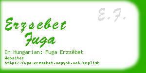 erzsebet fuga business card